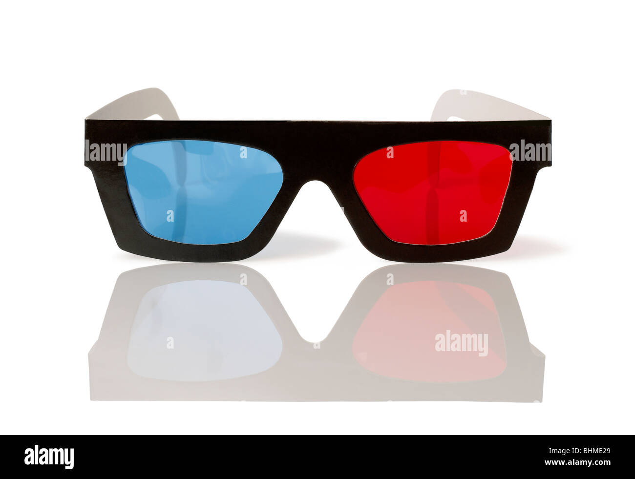 Visualización tridimensional gafas de película 3D 3-D Foto de stock
