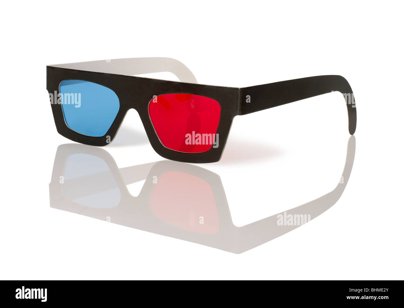 Visualización tridimensional gafas de película 3D 3-D Foto de stock