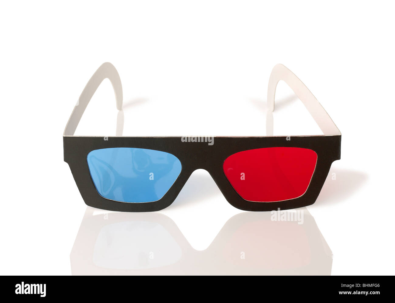 Visualización tridimensional gafas de película 3D 3-D Foto de stock