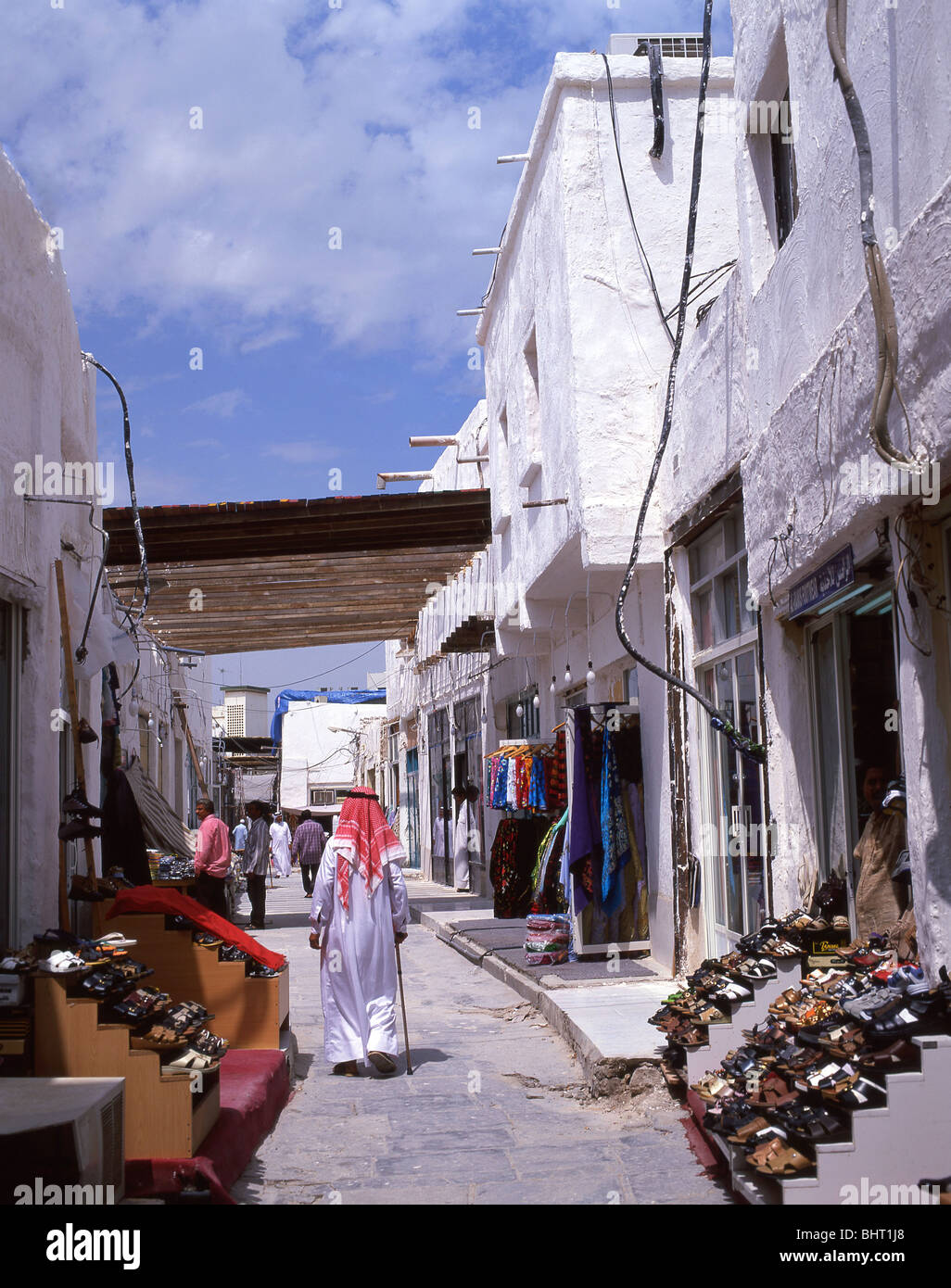 El zoco de Doha, Doha, Ad Dawhah Municipio, Estado de Qatar Foto de stock
