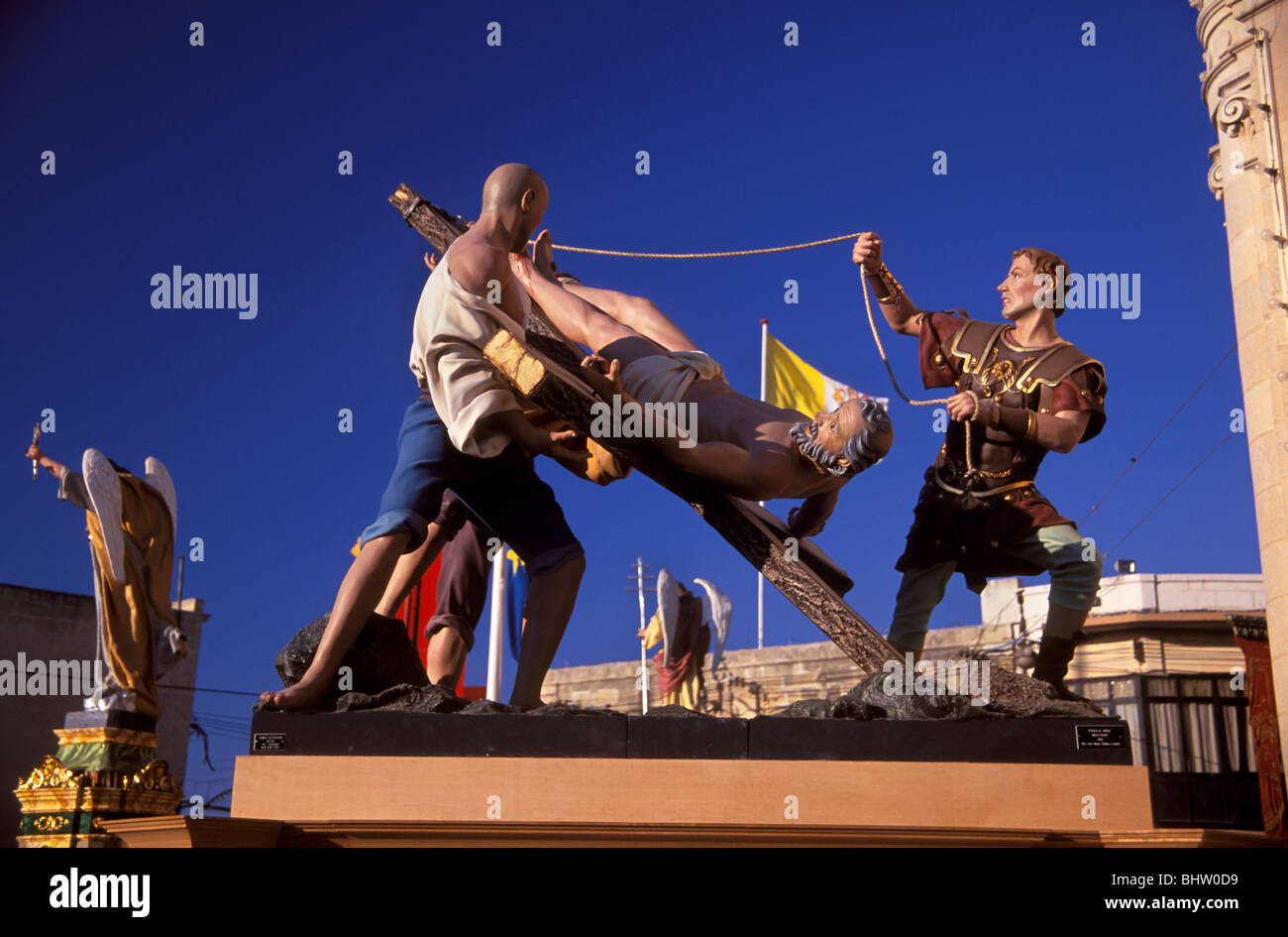 Pedro crucificado cabeza abajo fotografías e imágenes de alta