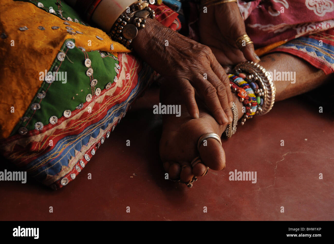 Vestido tradicional de Rajasthan Foto de stock