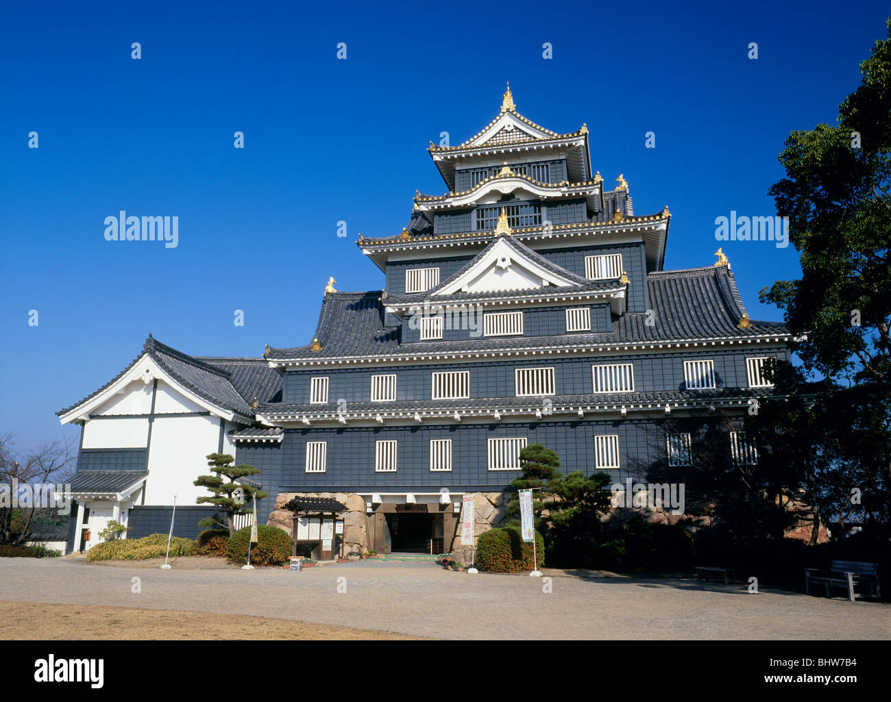 Castillo de Okayama, Okayama, Okayama, Japón Foto de stock