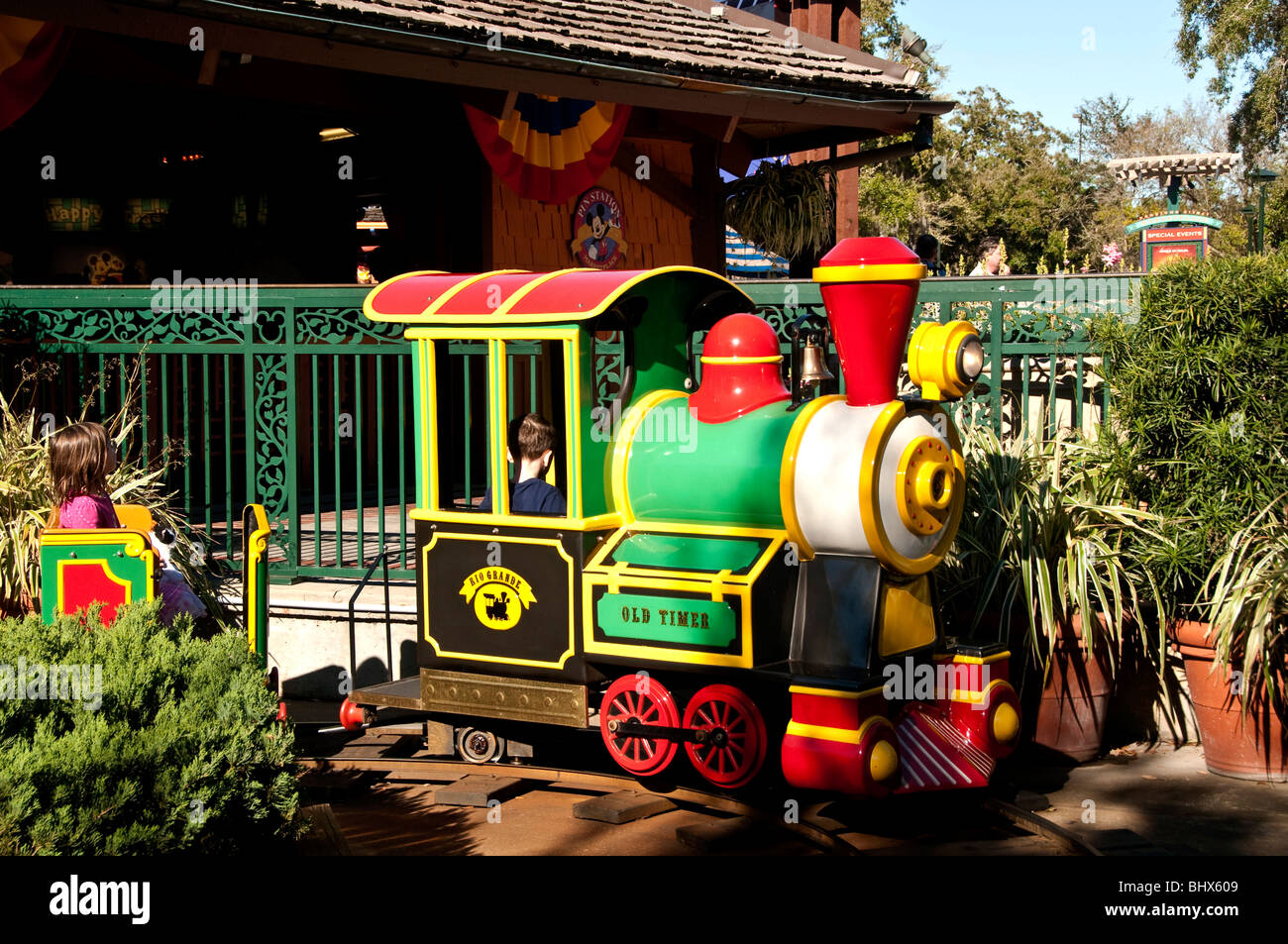 Kiddie tren Downtown Disney Orlando, FL Florida Foto de stock