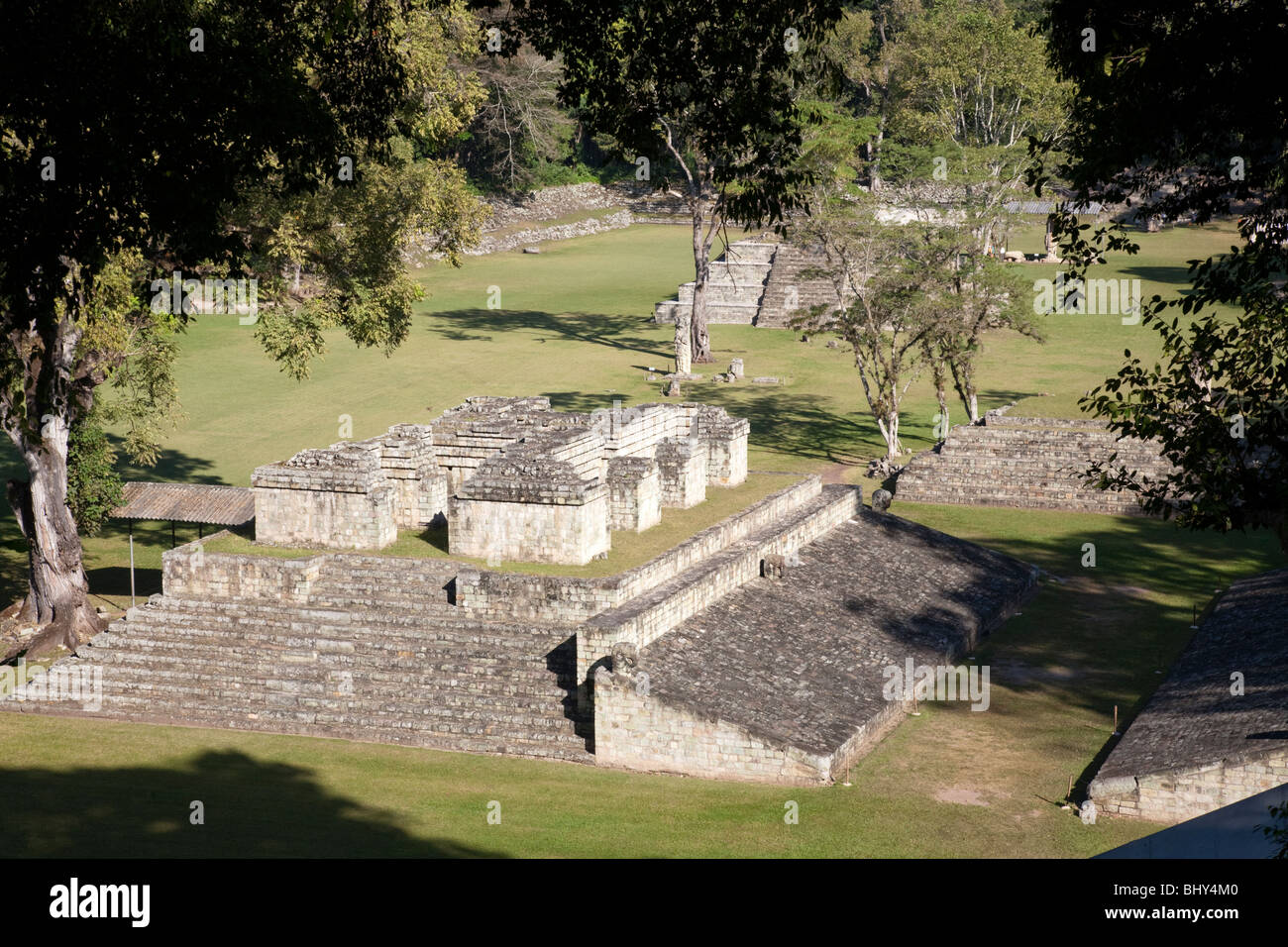 La Gran Plaza, Las Ruinas de Copán, Honduras Fotografía de stock Alamy