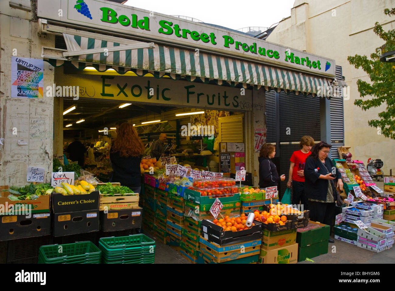 Bold Street Mercado de Abastos el área Ropewalks Liverpool Inglaterra  Europa Fotografía de stock - Alamy