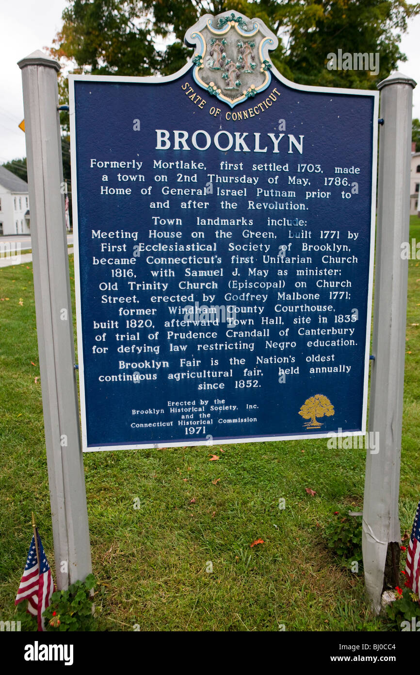 Brooklyn - antiguamente Mortlake, colonizada primero 1703, hizo una ciudad en segundo jueves del mes de mayo de 1786. Foto de stock