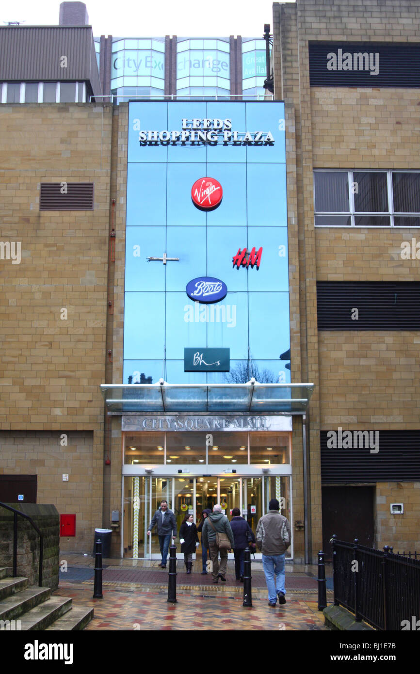 City Square Mall, el Centro Comercial Plaza de Leeds, Leeds, West Yorkshire, Inglaterra, Reino Unido. Foto de stock