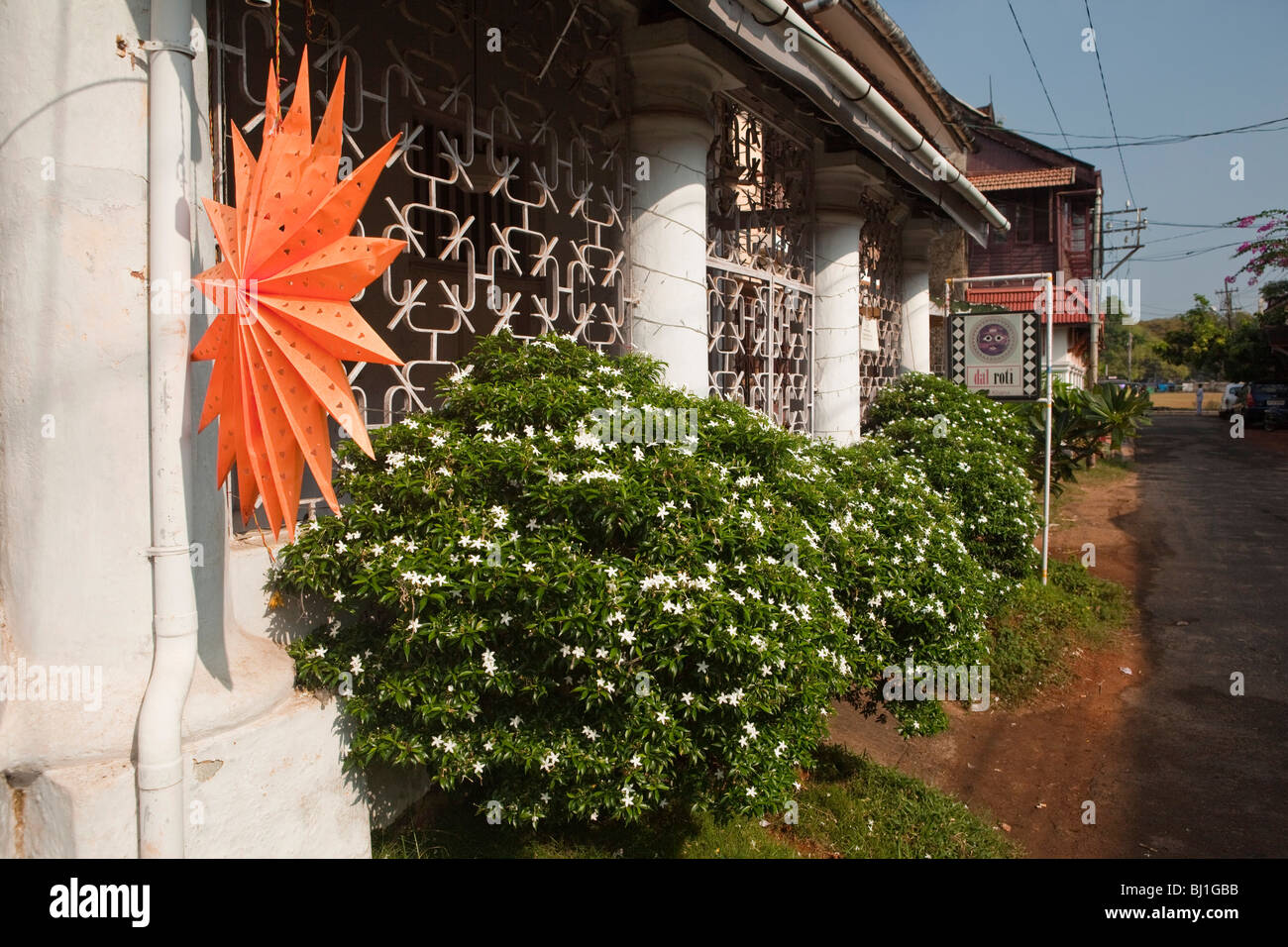 India, Kerala, Kochi, Fort Cochin, Lily Street, casas históricas y Dal