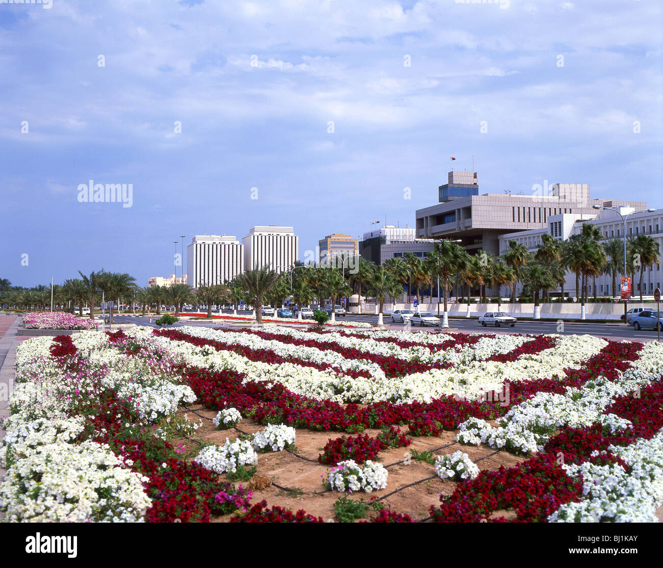 La Corniche de Doha, Doha, Ad Dawhah Municipio, Estado de Qatar Foto de stock