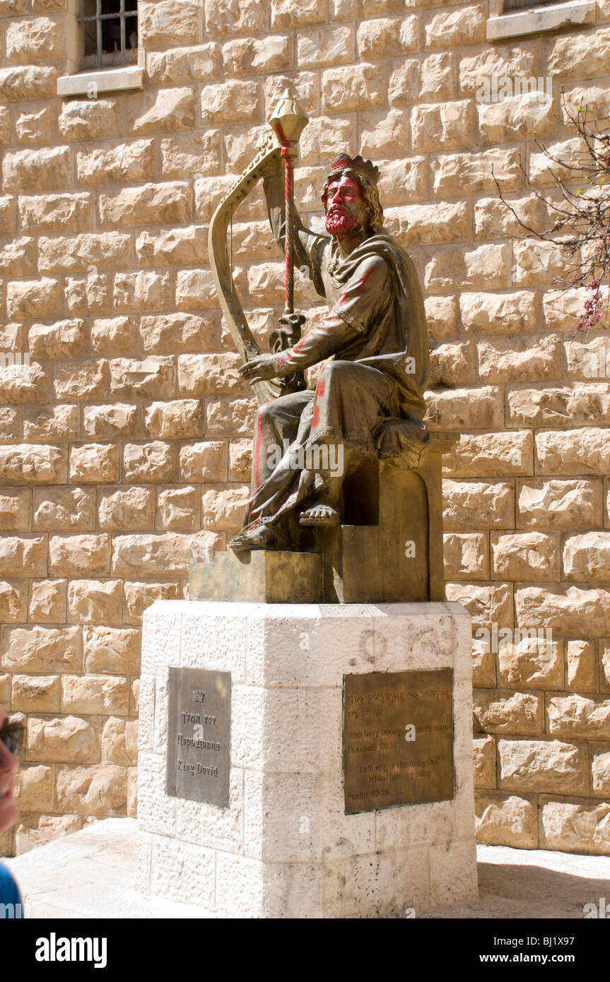 Israel, Jerusalén, el Monte Sión, la escultura del rey David por Alexander Dyomin Foto de stock