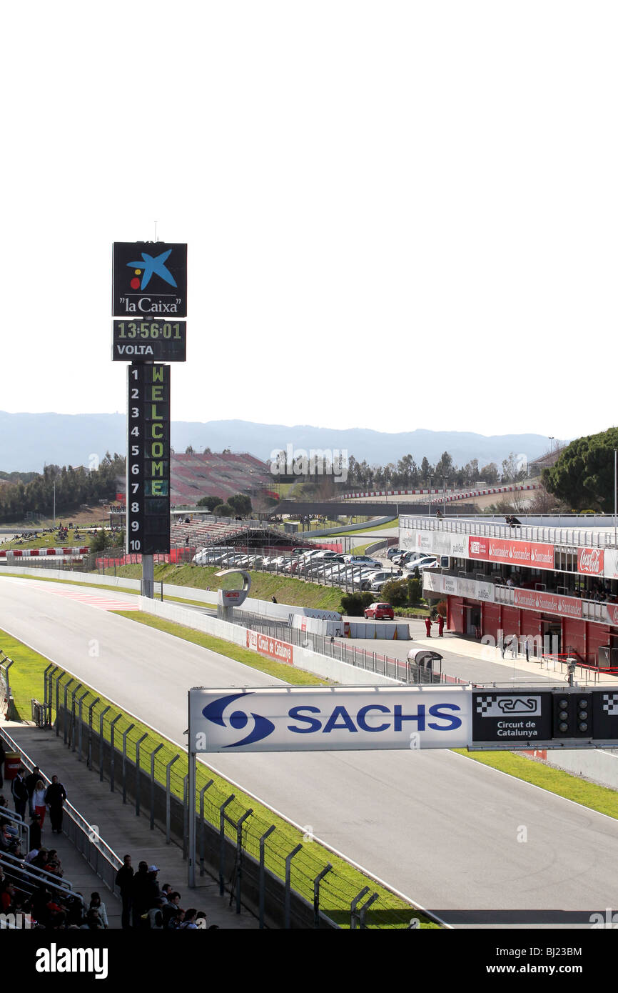 El circuito de carreras de Montmeló, Barcelona, España Foto de stock