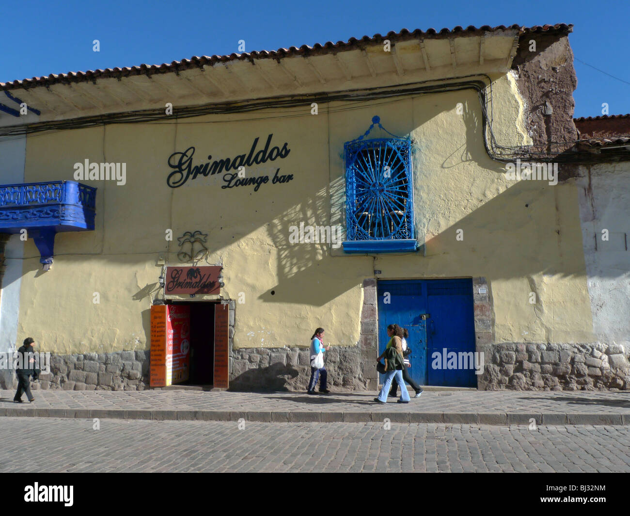 Perú La Calle Mantas, Cusco. Fotografía por Sean Sprague Foto de stock