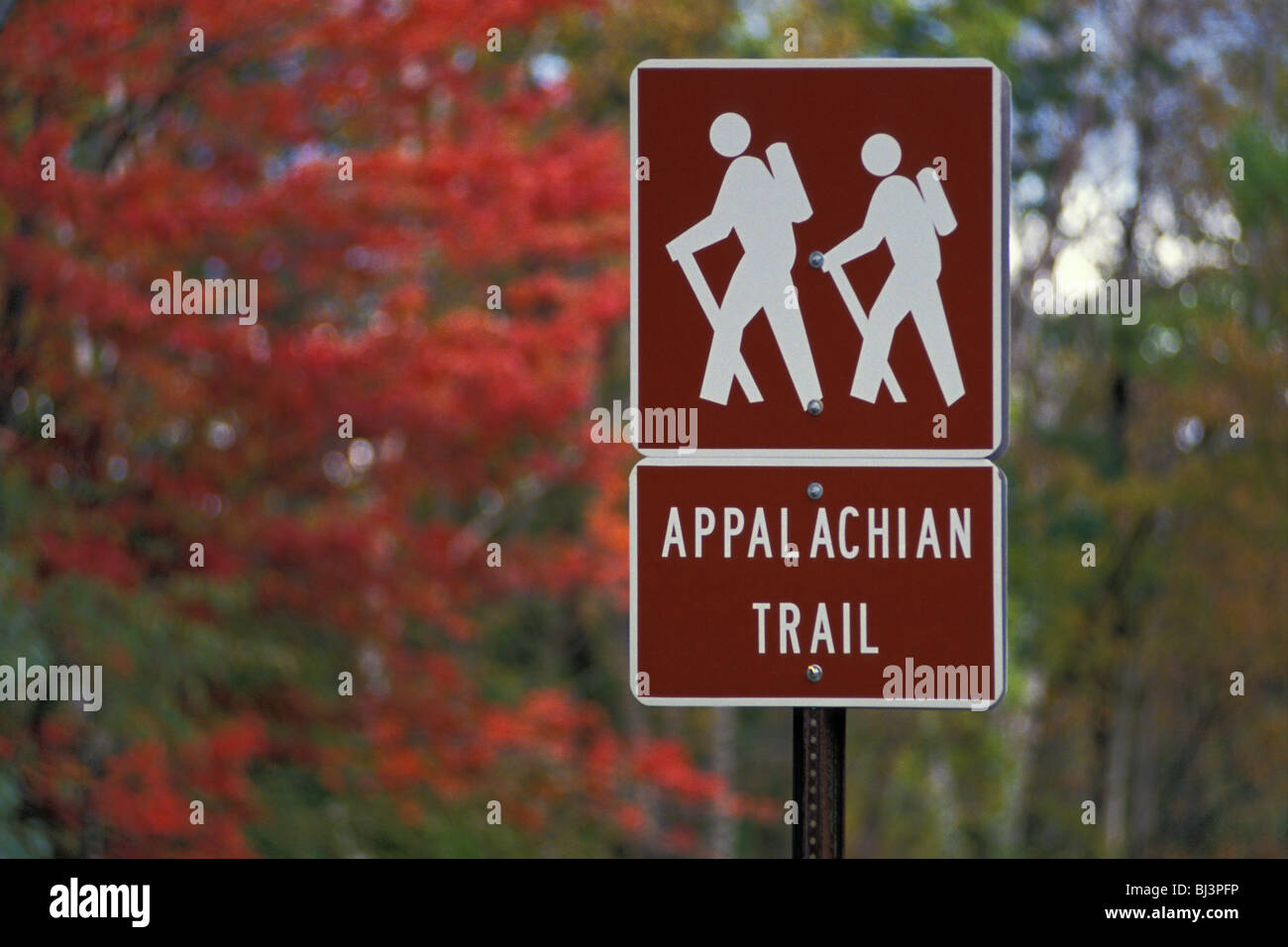 Appalachian Trail Sign White Mountain National Forest New Hampshire Foto de stock