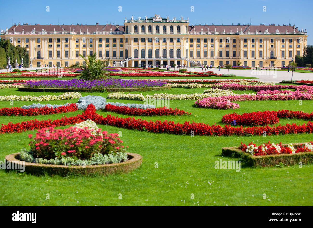 Palacio de Schonbrunn en Viena, Austria. Foto de stock
