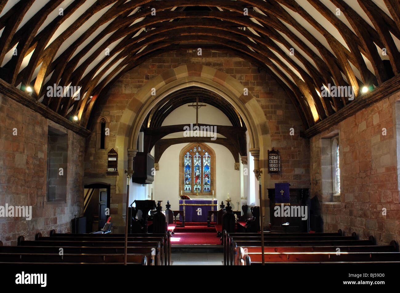 La Iglesia de San Leonard, Frankley, Birmingham, Inglaterra, Reino Unido. Foto de stock