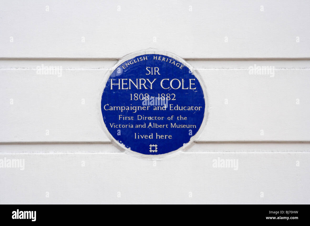 Sir Henry Cole placa azul, Londres, Inglaterra Foto de stock