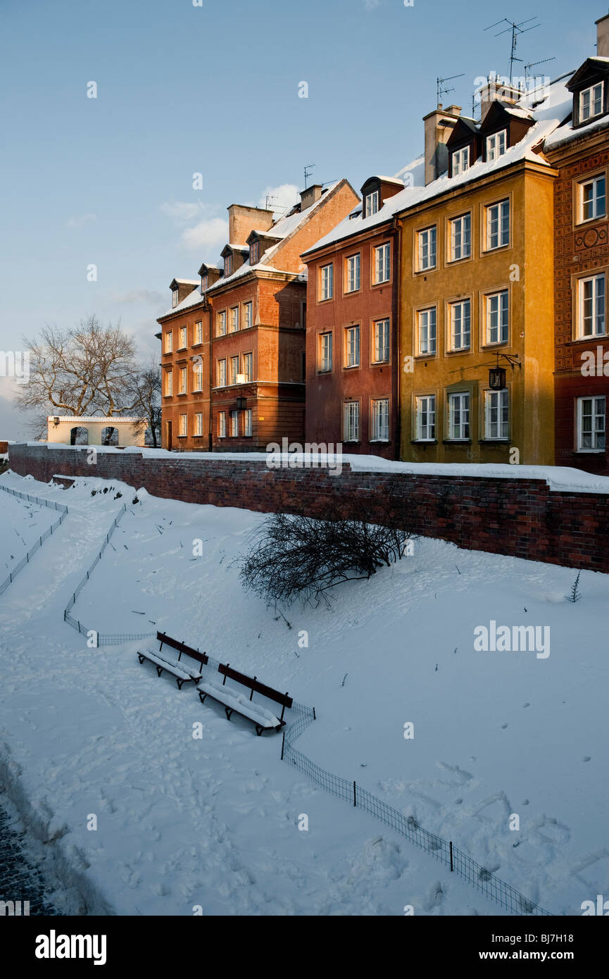 Ciudad Nueva en Varsovia, Polonia en invierno Foto de stock
