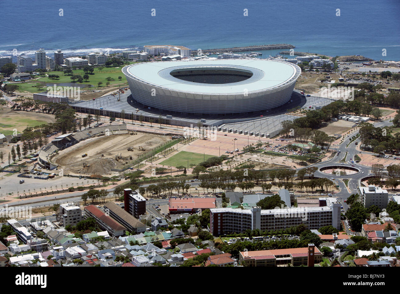 Sudáfrica, Ciudad del Cabo: Estadio Green Point, sede de la Copa Mundial de la FIFA 2010 Foto de stock