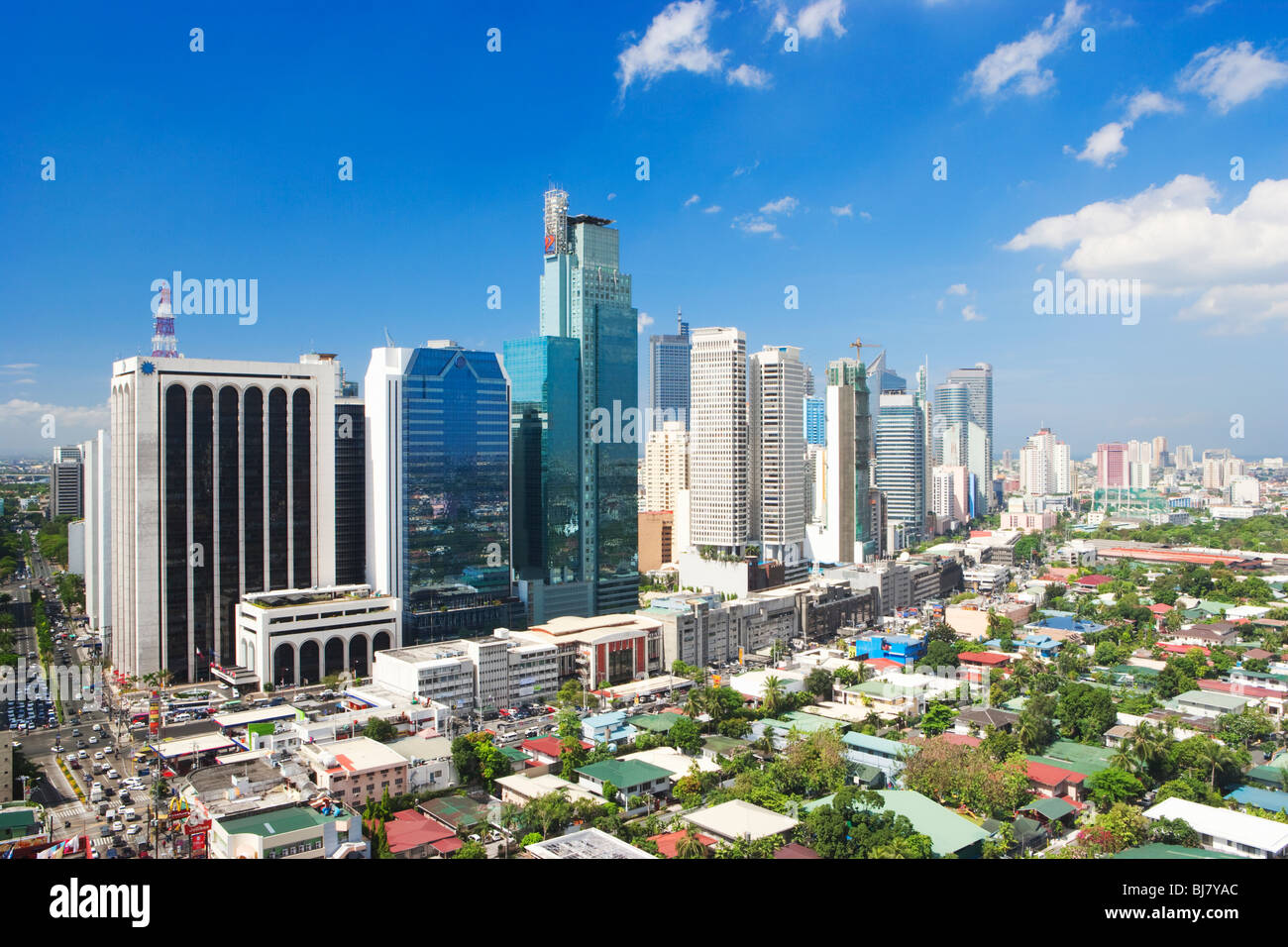 El distrito de negocios de Makati, Manila, Filipinas Foto de stock
