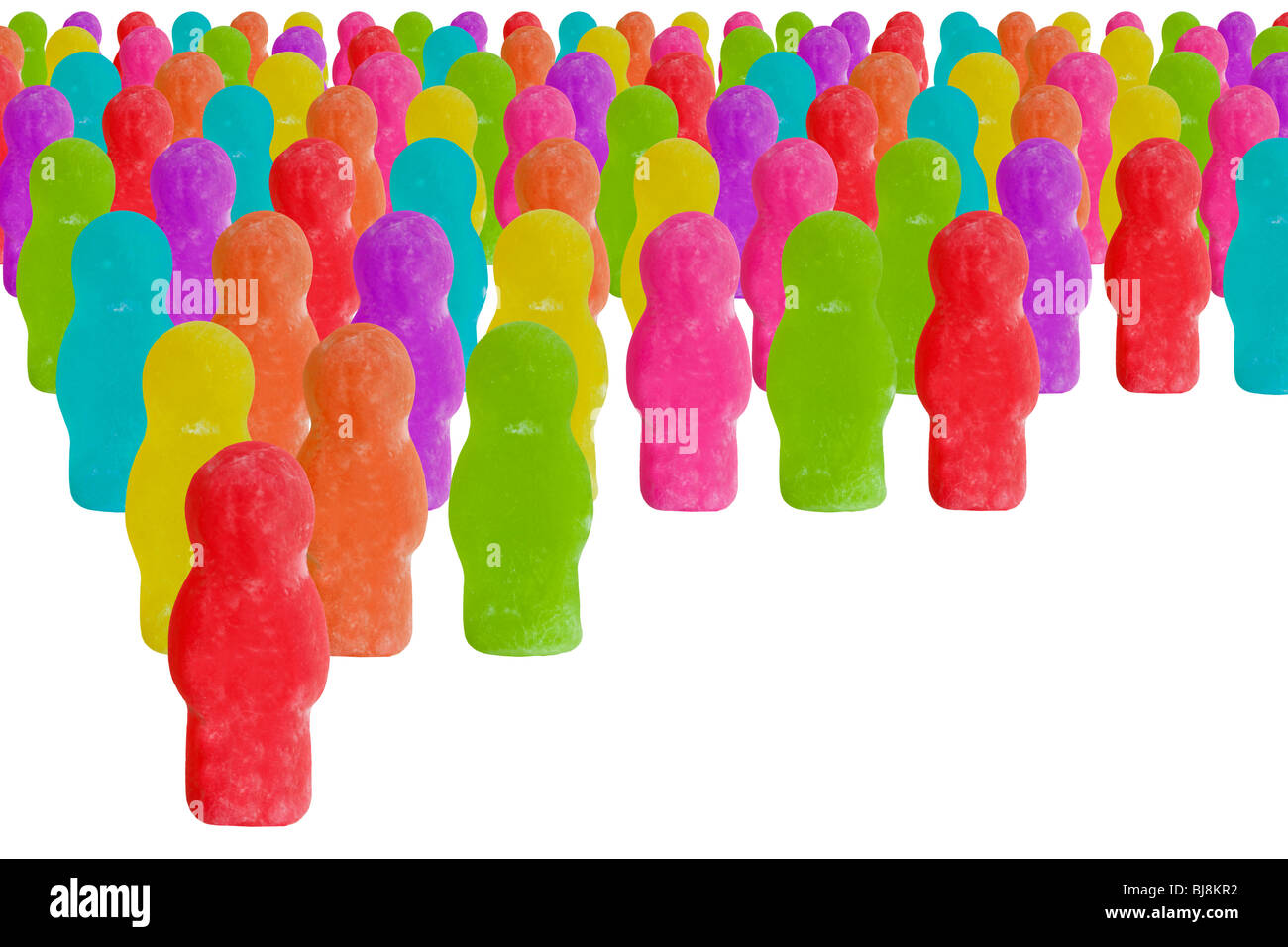 Serie de imágenes jellybaby colorfulconceptual con usos comerciales y de estilo de vida. Éxito, fracaso, trabajo en equipo,liderazgo,familia. Foto de stock