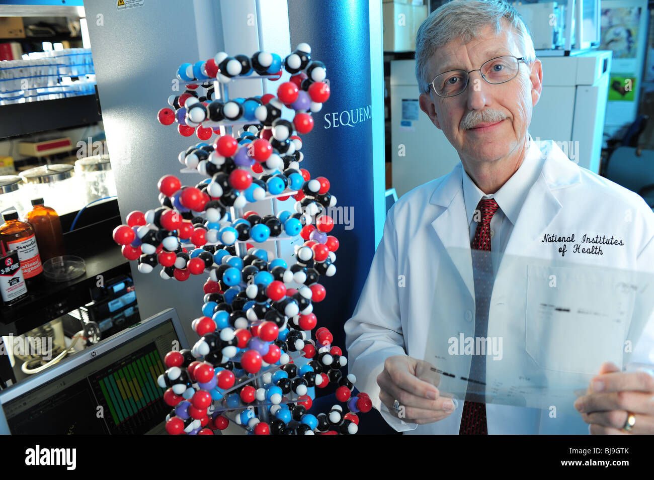 Dr. Francis Collins Ex director del Proyecto Genoma Humano, también ex director de los Institutos Nacionales de Salud - NIH Foto de stock