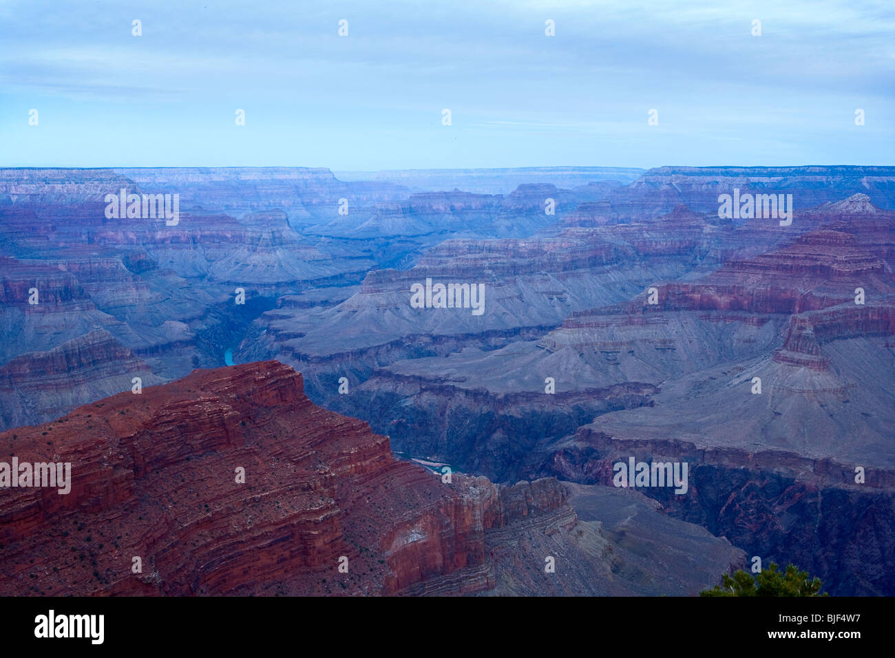 El Gran Cañón y Río Colorado al amanecer Foto de stock