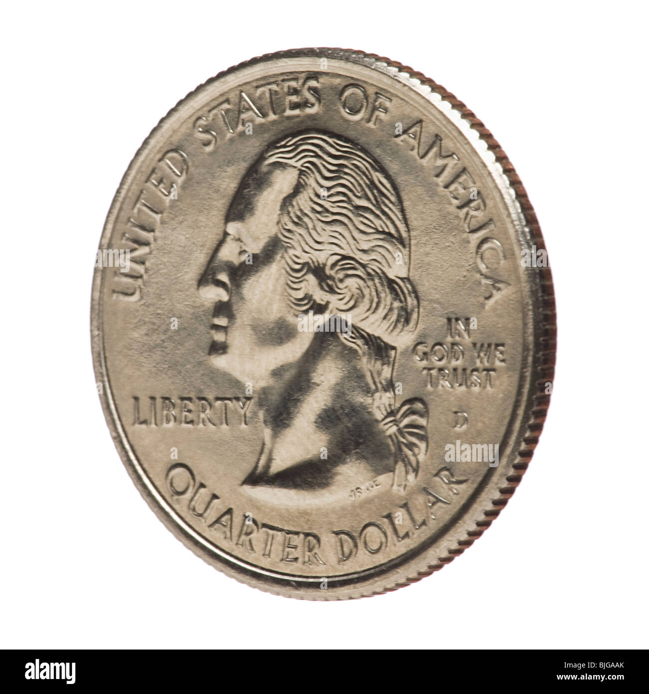 Trimestre dollar coin Foto de stock