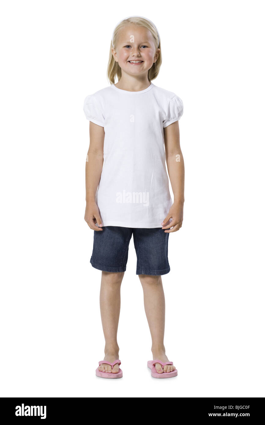 Chica en una camisa blanca Fotografía de stock - Alamy