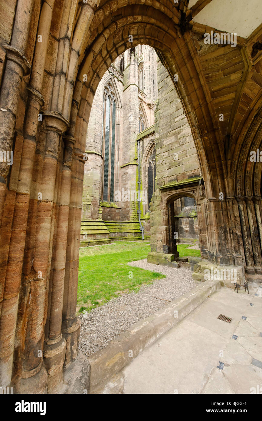 Hereford Cathedral arco Foto de stock