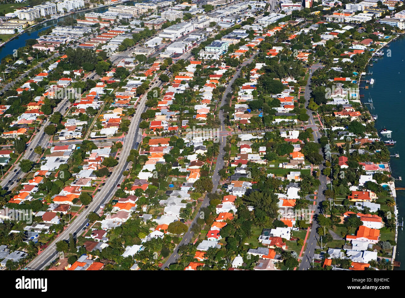 Vista aérea de la ciudad Foto de stock
