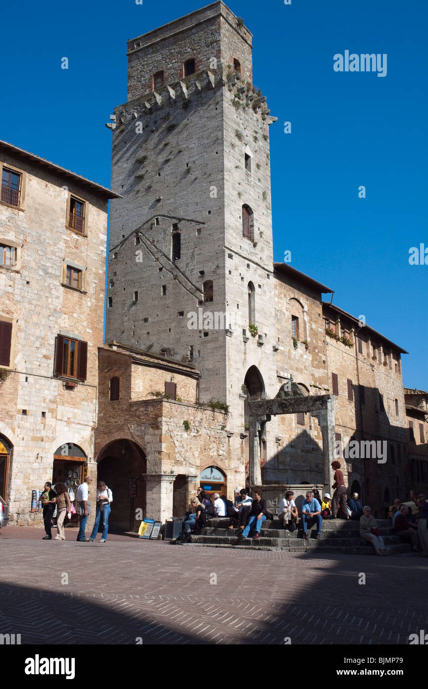 Dynasty torres, San Gimignano, Toscana, Italia, Europa Foto de stock