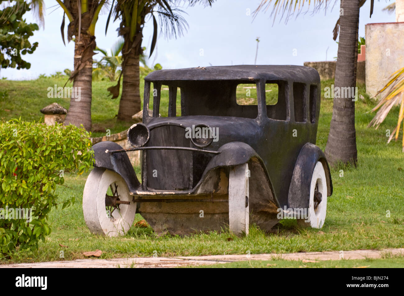 Modal del coche de Al Capone fuera de su antiguo hogar en la Península de Varadero, en Cuba Foto de stock