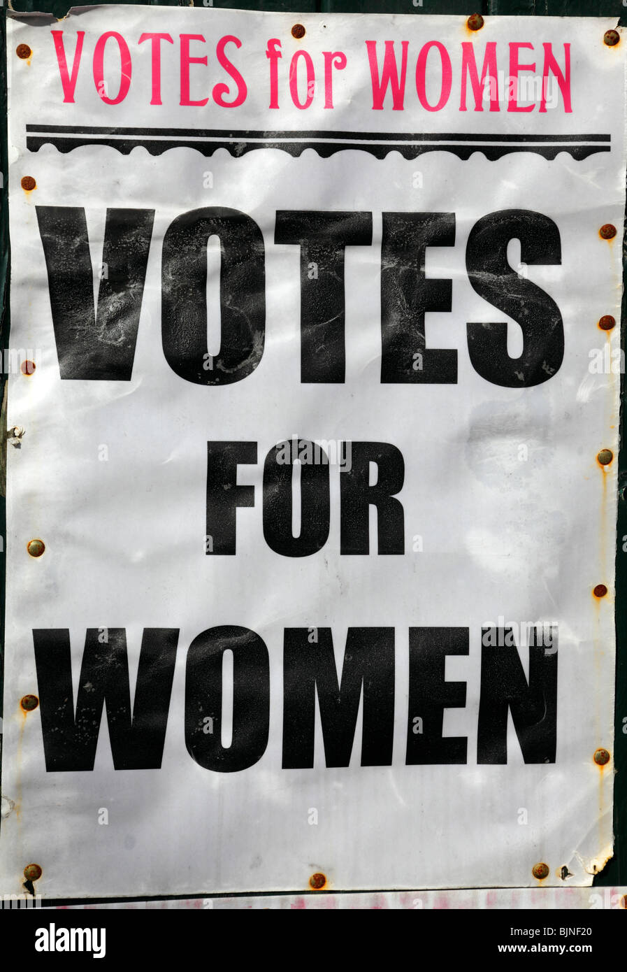 El voto de la mujer vieja poster Foto de stock