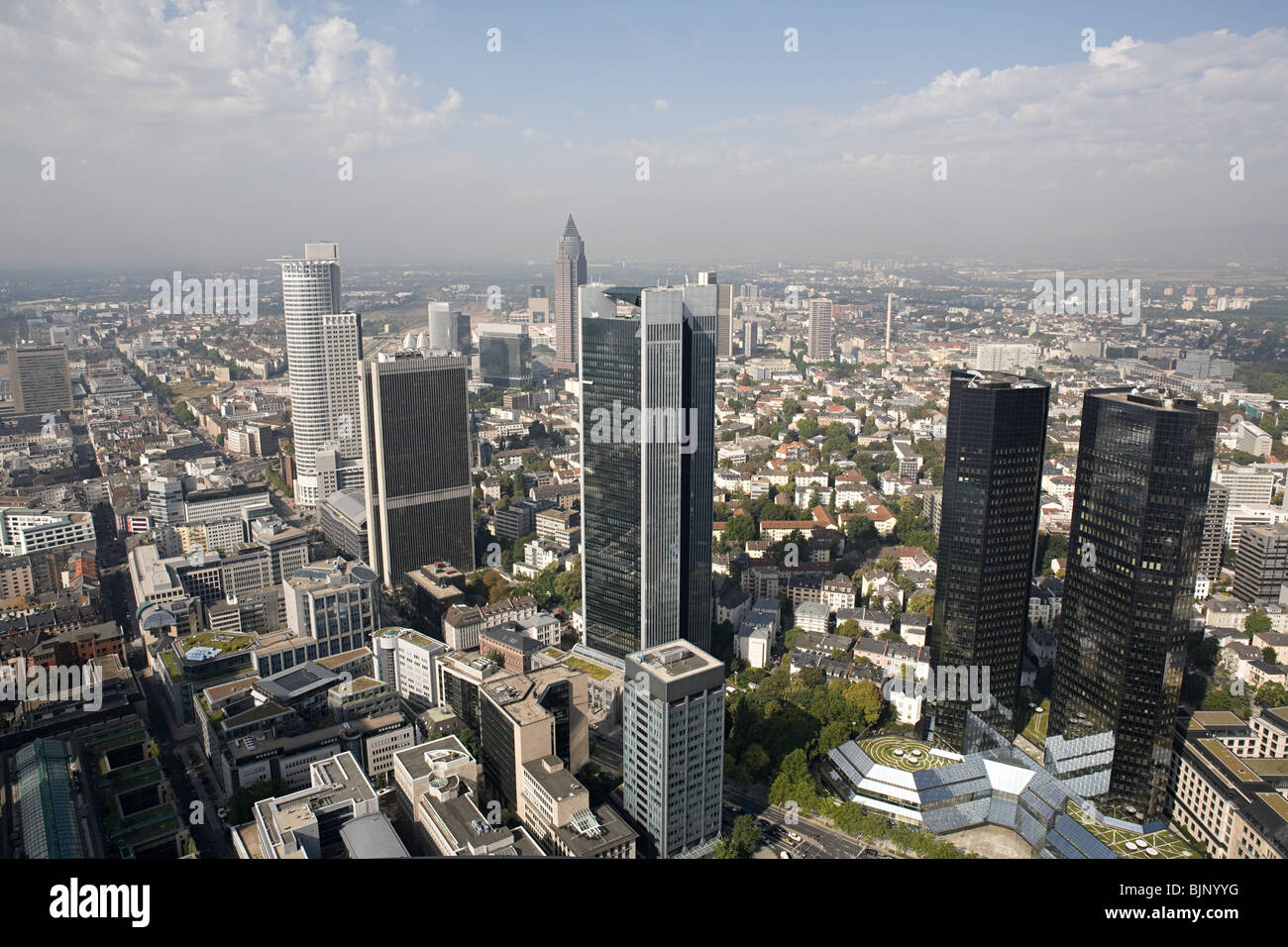Al paisaje urbano de Frankfurt Foto de stock
