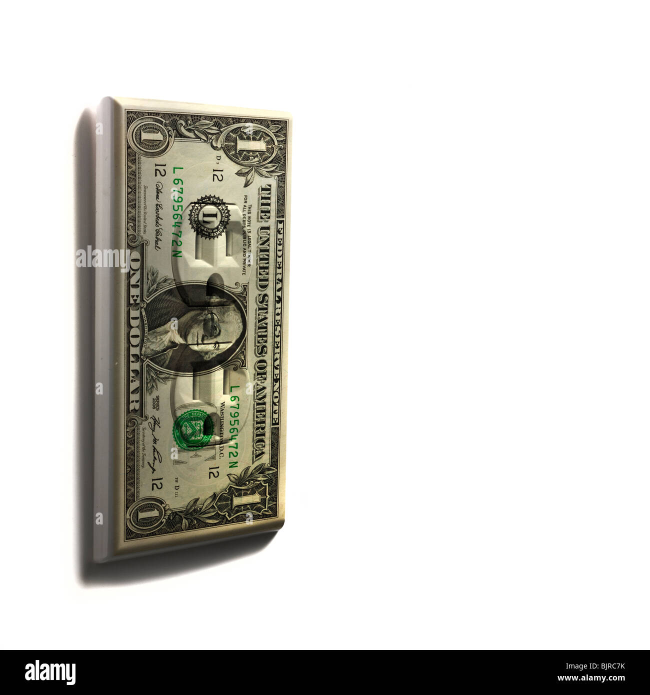 Generado digitalmente un billete de dólar Foto de stock