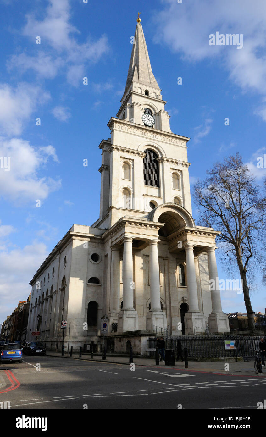 La Iglesia de Cristo de Spitalfields, Fournier Street, Londres, Inglaterra, Reino Unido. Foto de stock