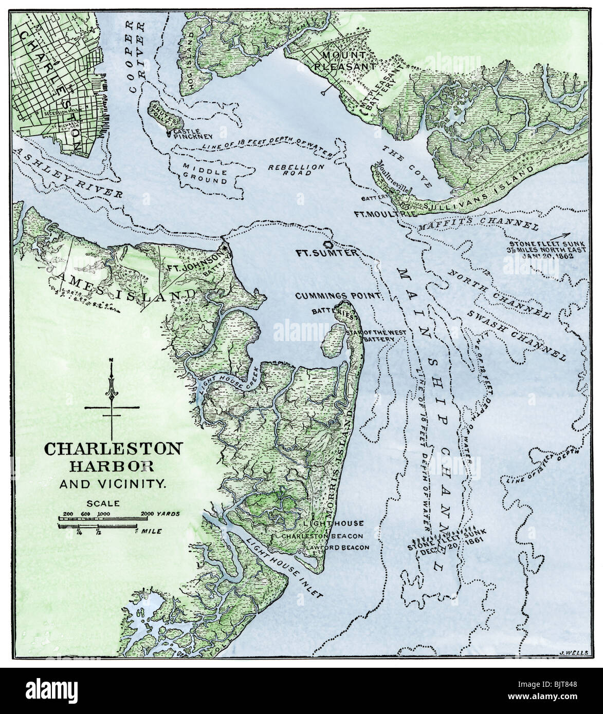 Mapa del puerto de charleston fotografías e imágenes de alta resolución Alamy