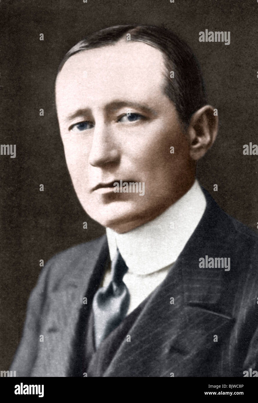 Guglielmo Marconi, físico italiano e inventor, 1926. Artista: Desconocido Foto de stock