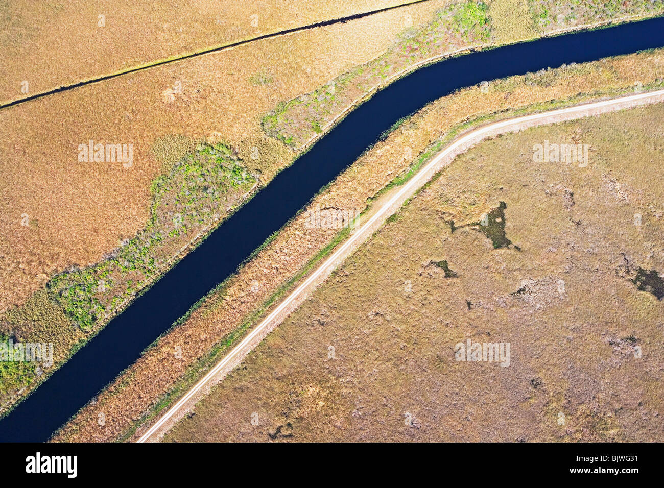 Vista aérea de marsh Foto de stock