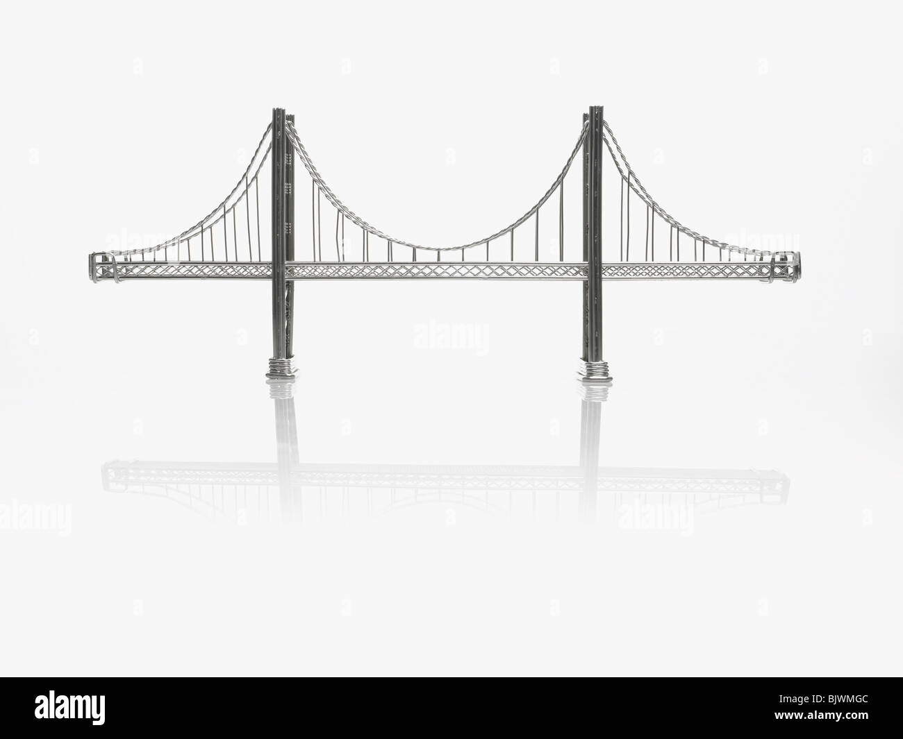 Puente colgante. Foto de stock