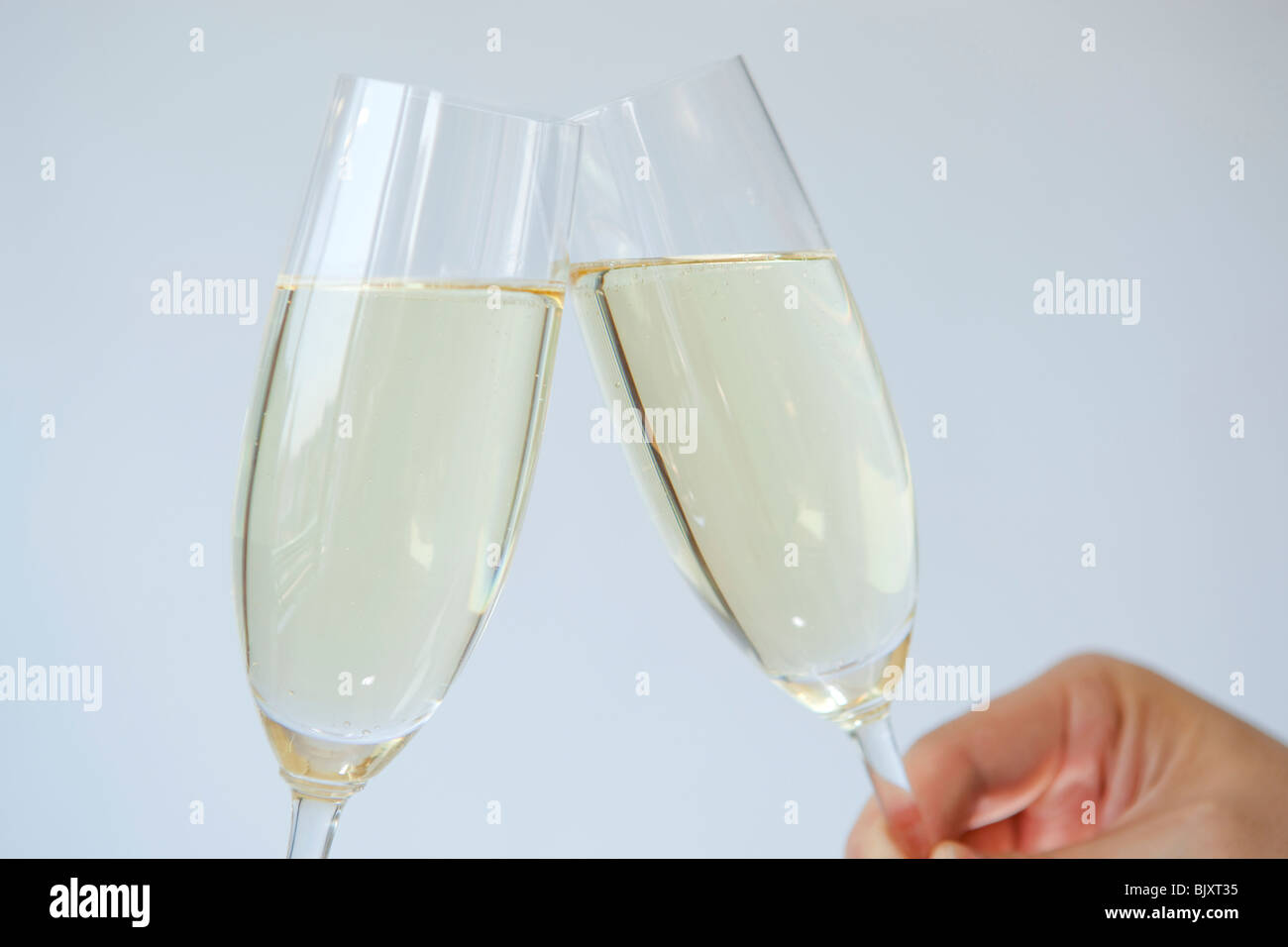 Un par de champagne Foto de stock