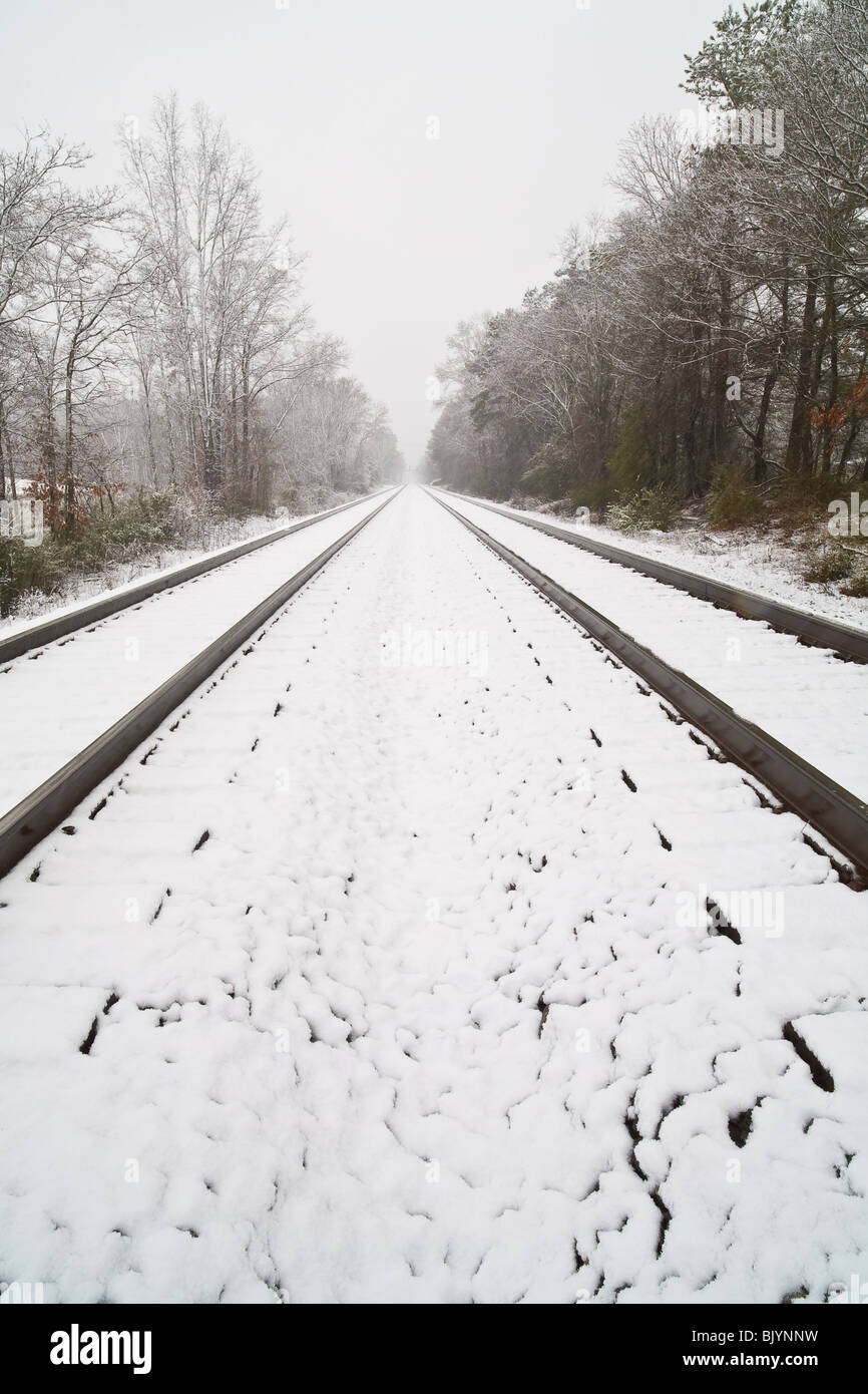 Nieve en Georgia Foto de stock