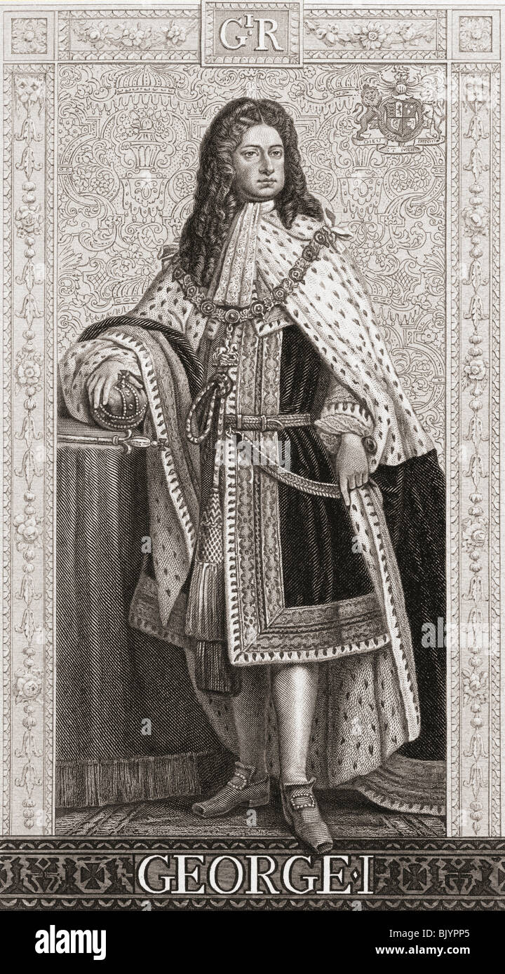 George I, 1660 - 1727. Rey de Gran Bretaña e Irlanda Foto de stock
