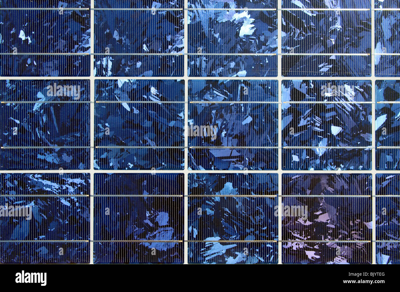Primer plano del módulo solar Foto de stock