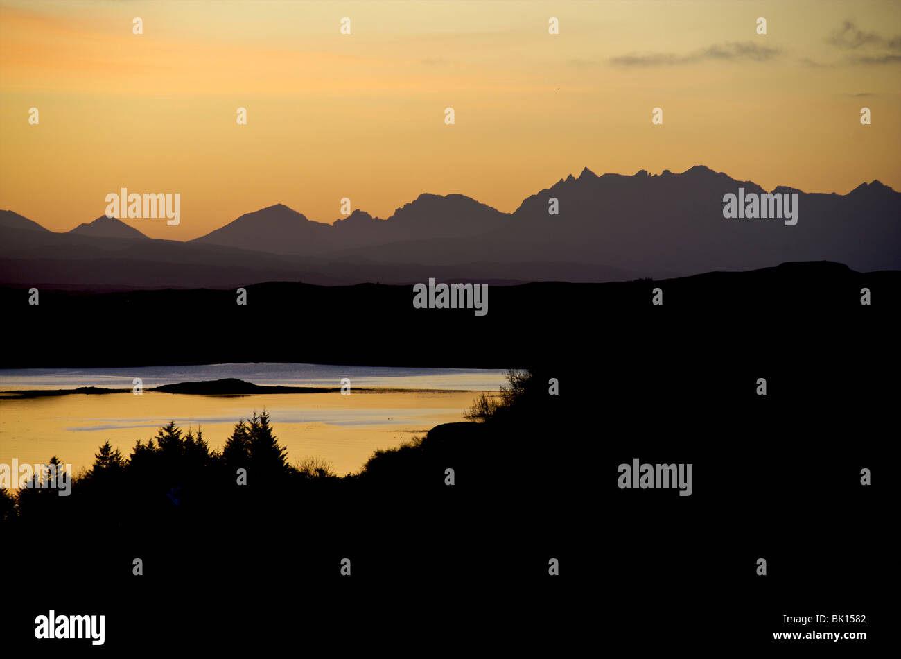 Escocia, Skye, Loch Dunvegan Foto de stock