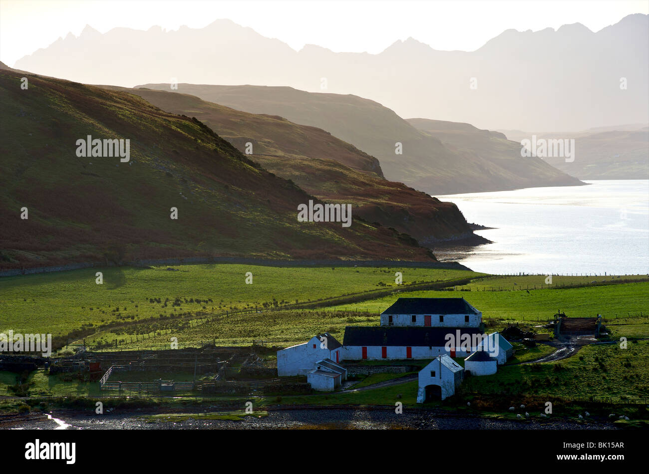 Escocia, Skye, la vista sobre el Cuillins Foto de stock