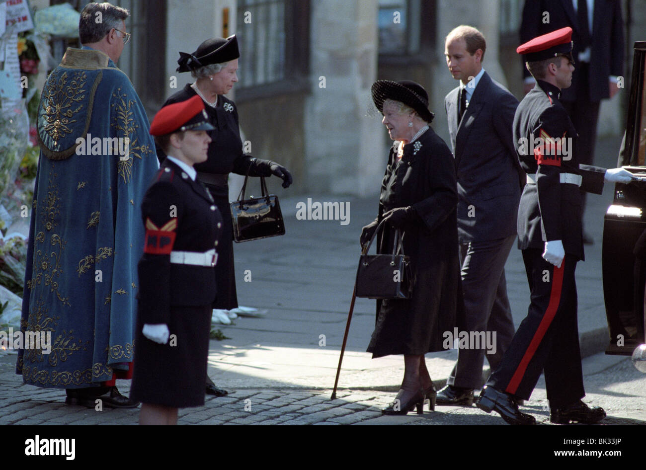 El funeral de la Princesa Diana en la Abadía de Westminster, Londres, Gran Bretaña. Foto de stock