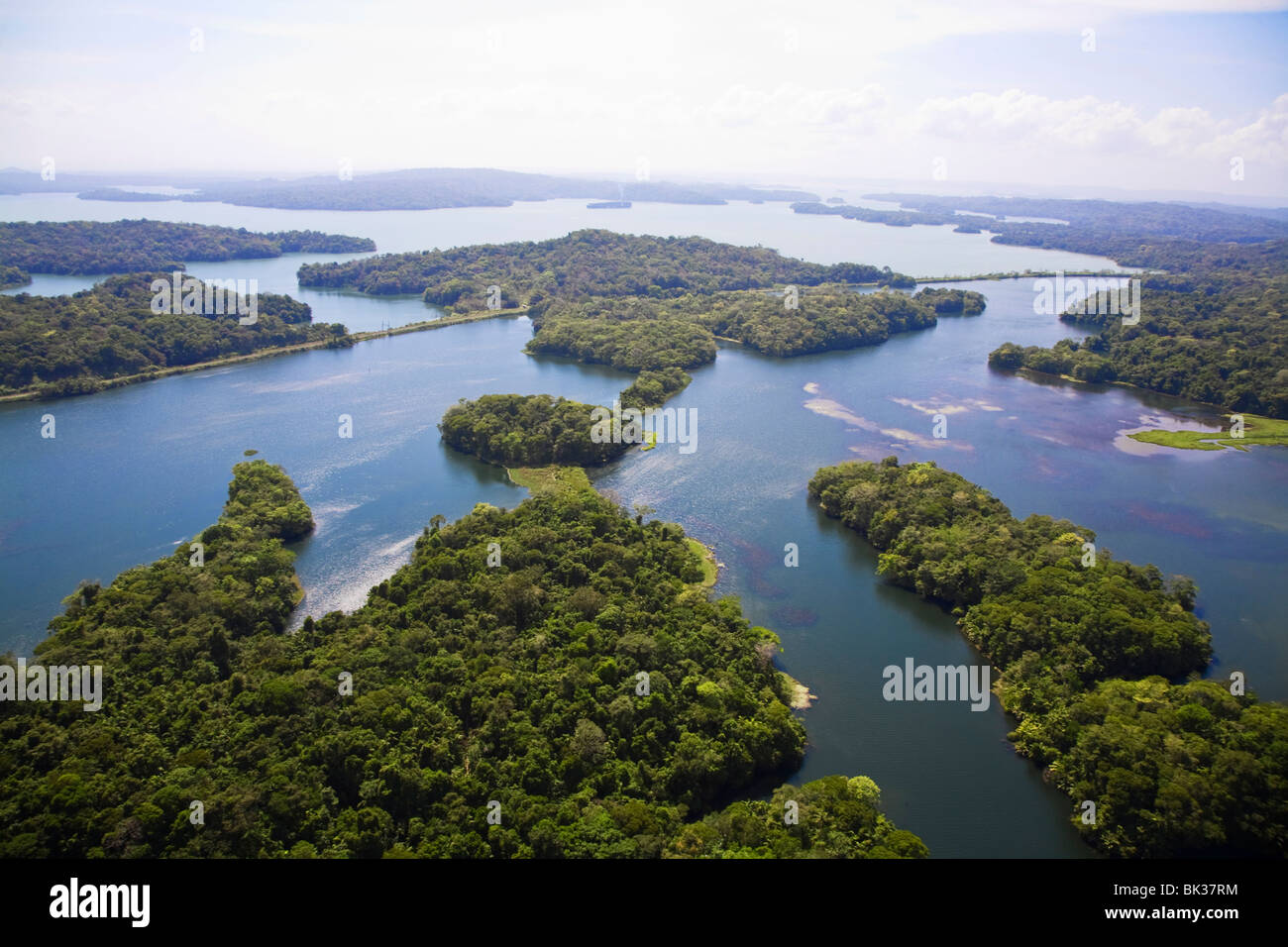 El Lago Gatún cerca del Canal de Panamá, Panamá, América Central Foto de stock