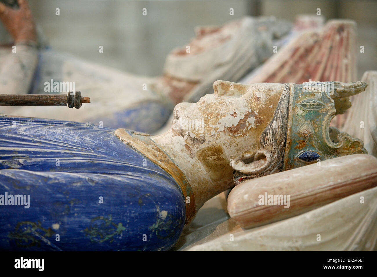 Sepulcro de Enrique II, rey de Inglaterra desde 1154 hasta 1189, la Abadía de Fontevraud, Fontevraud, Maine-et-Loire, Francia, Europa Foto de stock